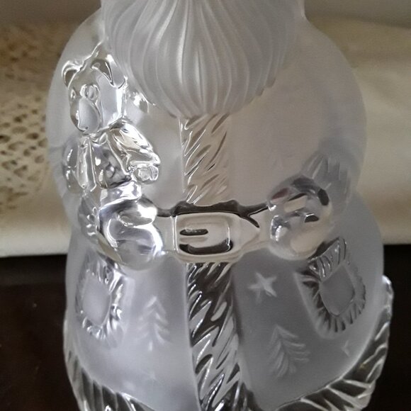 MIKASA Glass Santa Claus Candle Holder - NWT - Picture 5 of 7